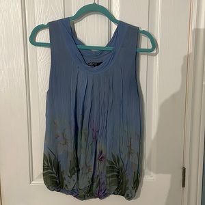 Blue Charlie B silk tank in size small